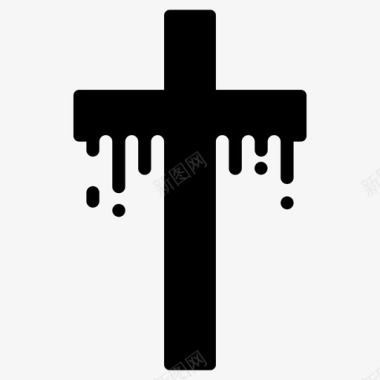 十字架血基督徒图标