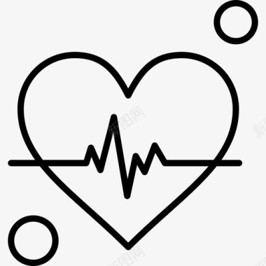 心跳脉搏医疗线图标
