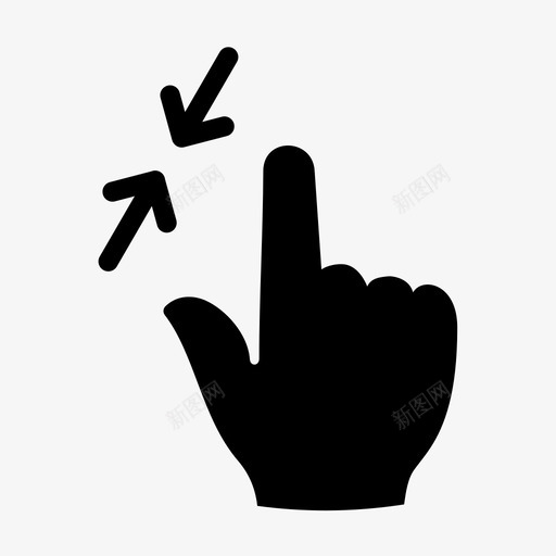 放大手指手svg_新图网 https://ixintu.com 放大 大手 指手 屏幕 触摸 手指 动作
