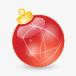 红色的圣诞球图标iconcom常用素材