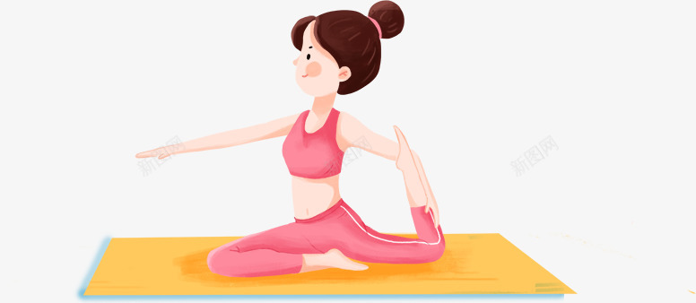 瑜伽运动健身png免抠素材_新图网 https://ixintu.com 瑜伽 运动 健身