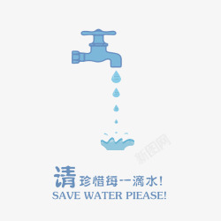 节约用水公益广告透明可下载素材