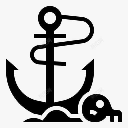 锚船海洋svg_新图网 https://ixintu.com 锚船 海洋 航海 海船 海盗 元素 雕文