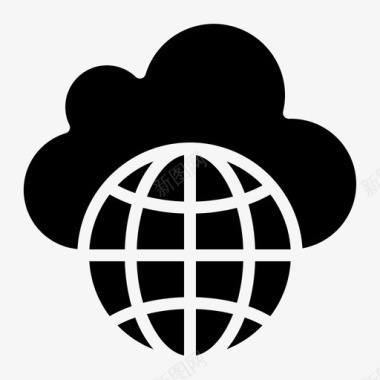 全球云网络服务器图标