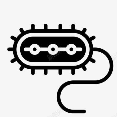 细菌细胞冠状病毒图标