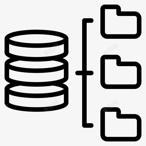 数据库因特网网络svg_新图网 https://ixintu.com 数据库 因特网 网络技术 数据 网络