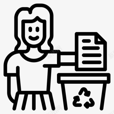回收垃圾桶垃圾图标