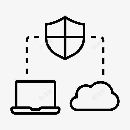 vpn网络云计算机svg_新图网 https://ixintu.com 网络 安全 云计算 计算机
