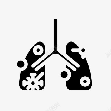 肺疾病健康图标
