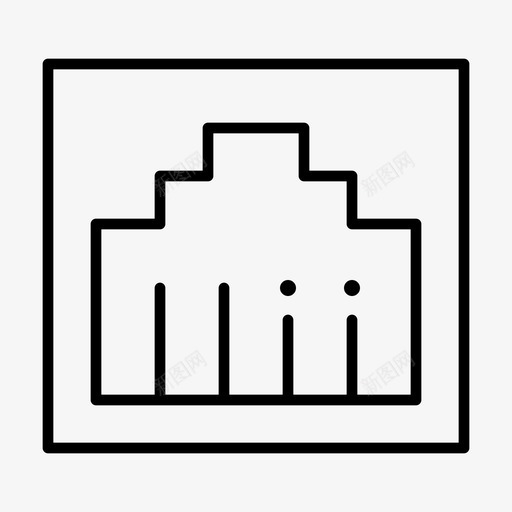 以太网连接器局域网svg_新图网 https://ixintu.com 以太网 连接器 局域网 端口 计算机 设备