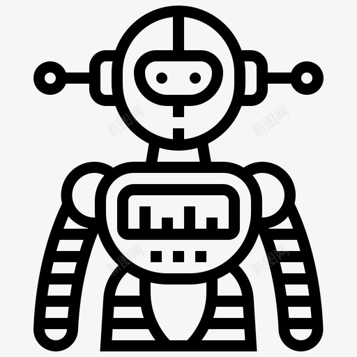 机器人半机械人未来派svg_新图网 https://ixintu.com 机器人 机械 未来派 智能 系统 生产线