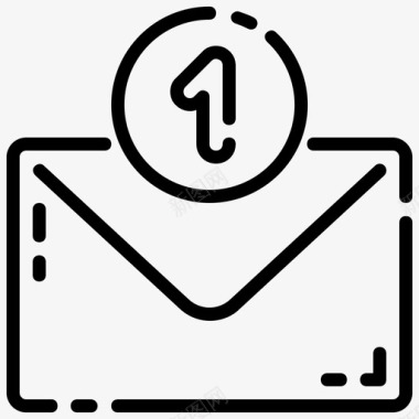 新电子邮件收件箱消息图标