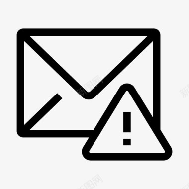 邮件警告电子邮件错误图标