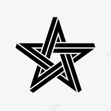 不可能的五角星埃舍尔不可能的物体图标