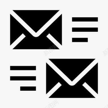 发送接收邮件电子邮件消息图标
