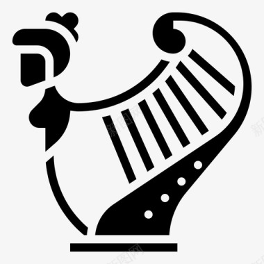 竖琴古代乐器图标