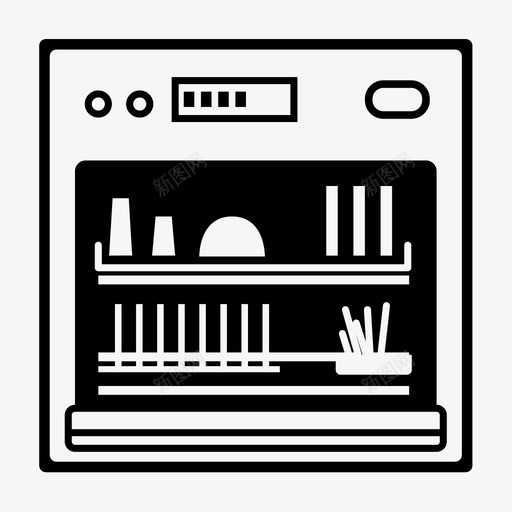 洗碗机清洁洗碗svg_新图网 https://ixintu.com 洗碗机 清洁 洗碗 家用电器
