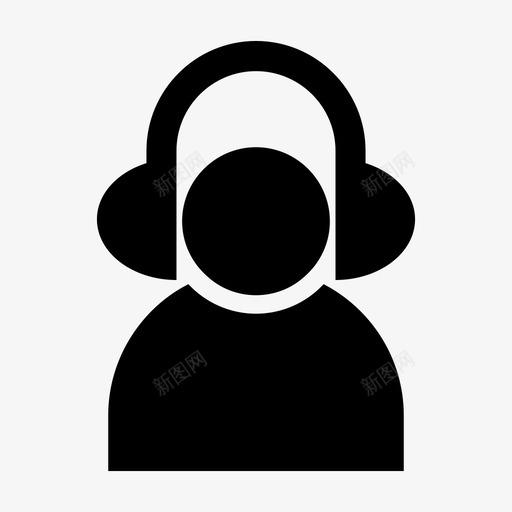 用户管理员头像svg_新图网 https://ixintu.com 音乐 用户 管理员 头像 耳机 播放器 按钮