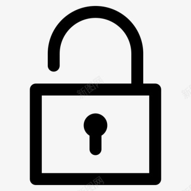 解锁挂锁隐私安全图标