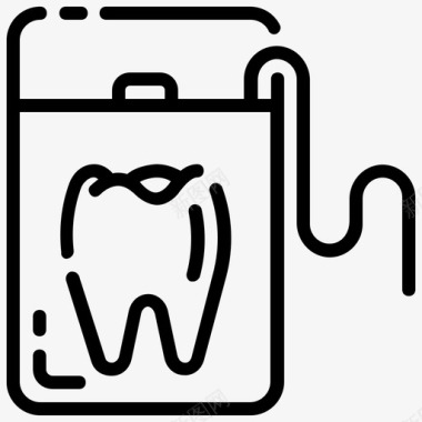 牙线牙科口腔科图标