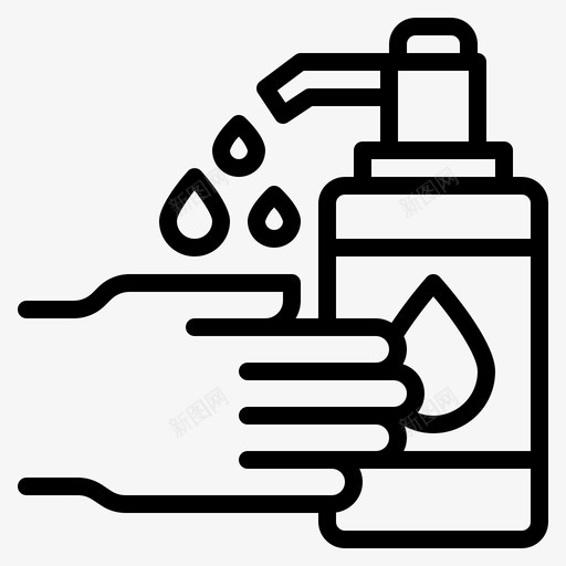 卫生清洁凝胶svg_新图网 https://ixintu.com 洗手 卫生 清洁 凝胶