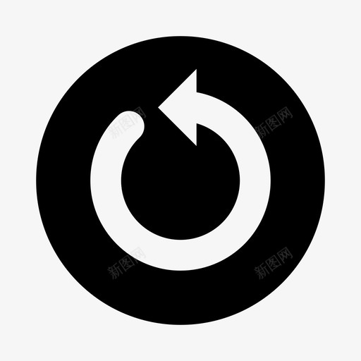 撤消箭头按钮svg_新图网 https://ixintu.com 按钮 撤消 箭头
