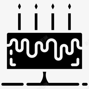 生日蛋糕食物流行的第1卷铭文图标