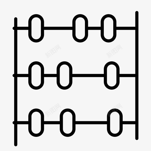 算盘数数学习svg_新图网 https://ixintu.com 数学 算盘 数数 学习 教育