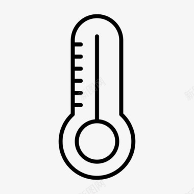 体温计摄氏度发热图标