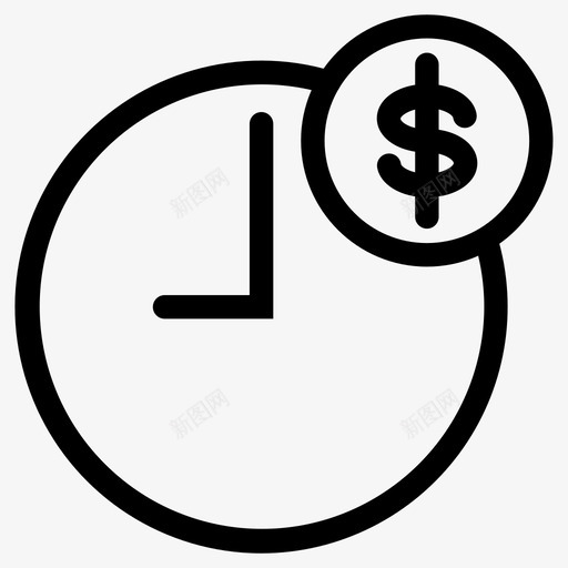 时间就是金钱银行商业svg_新图网 https://ixintu.com 时间 就是 金钱 银行 商业 金融 符号
