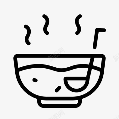 热汤碗食品图标