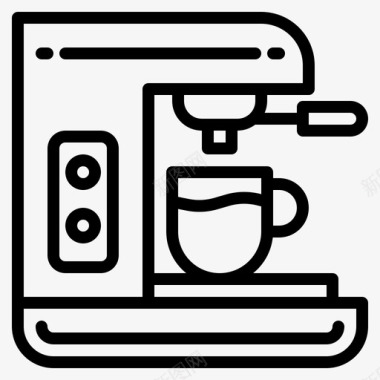 咖啡机咖啡馆饮料图标
