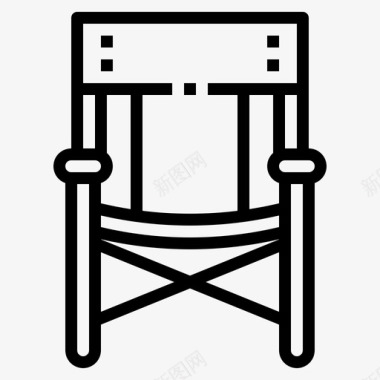 野营椅折叠椅家具图标