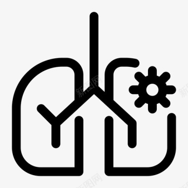 肺健康医疗图标