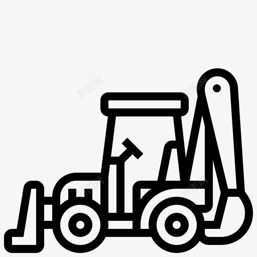 反铲建筑挖掘机svg_新图网 https://ixintu.com 反铲 建筑 挖掘机 重型 机械 机械工程 工程车 生产线