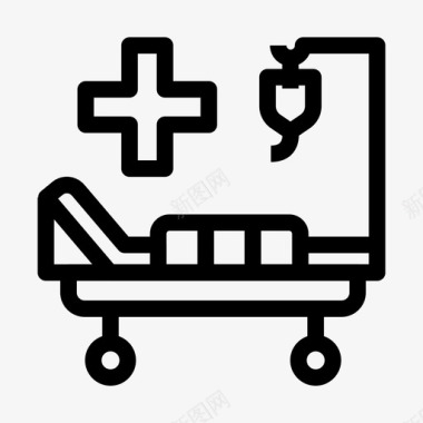 病床设备医疗图标