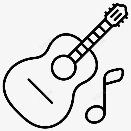 吉他声学乐器svg_新图网 https://ixintu.com 乐器 吉他 声学 音乐