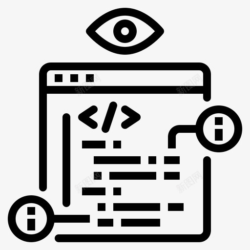 视图代码眼睛svg_新图网 https://ixintu.com 视图 代码 眼睛 查找 搜索 开发