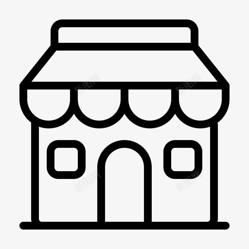 餐厅大楼市场商店svg_新图网 https://ixintu.com 餐厅 大楼 市场 商店 食品 配送