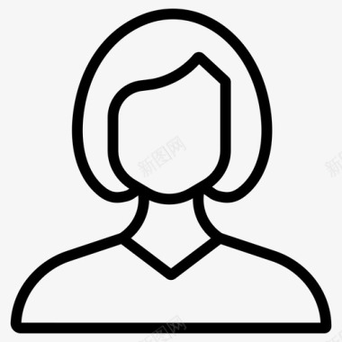 女用户头像基本用户界面图标