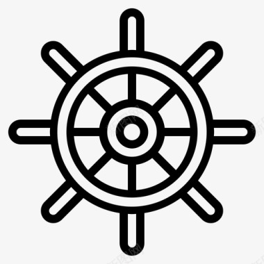 舵船方向盘图标