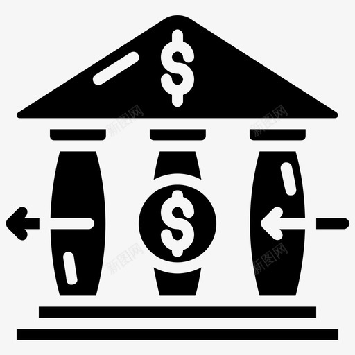 银行转账银行硬币svg_新图网 https://ixintu.com 银行 转账 硬币 货币 金融和 融和 铭文