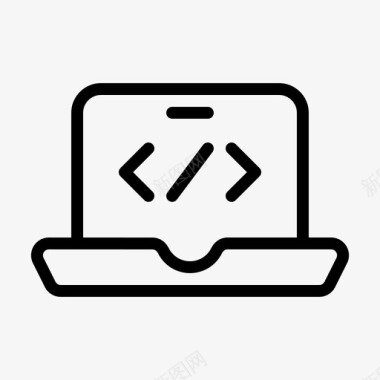 代码开发笔记本电脑图标