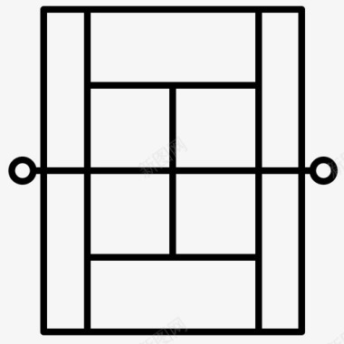 网球场游戏体育图标