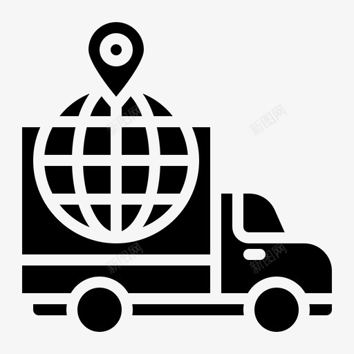 送货电子商务全球svg_新图网 https://ixintu.com 电子商务 送货 全球 地点 卡车