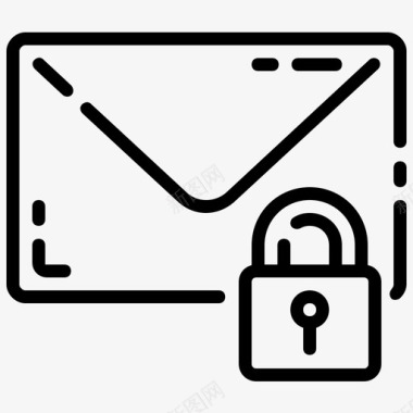 锁定电子邮件加密私人图标