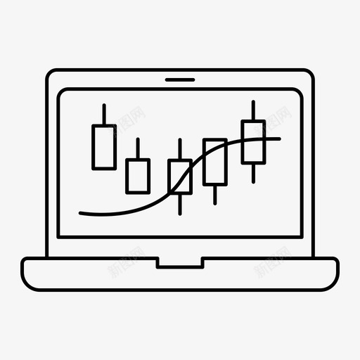 笔记本电脑烛台图外汇svg_新图网 https://ixintu.com 笔记本 电脑 烛台 外汇交易 交易 财务 大纲
