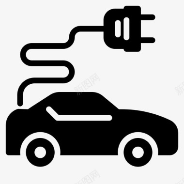 电动汽车生态节能图标