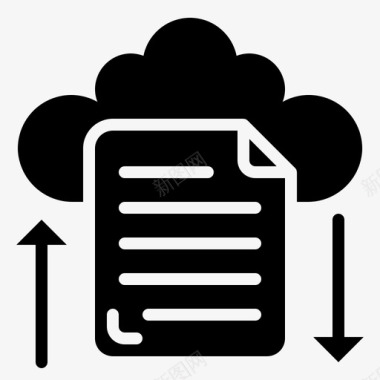 云文件传输数据文档图标