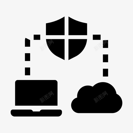 vpn网络云计算机svg_新图网 https://ixintu.com 网络 安全 云计算 计算机